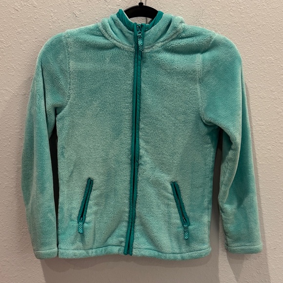 Lands' End Other - Lands' End Aqua Fleece Jacket Girls M 10/12